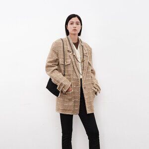 CHICJOC “Florence Sunset” Couture Tweed Coat – Size 36